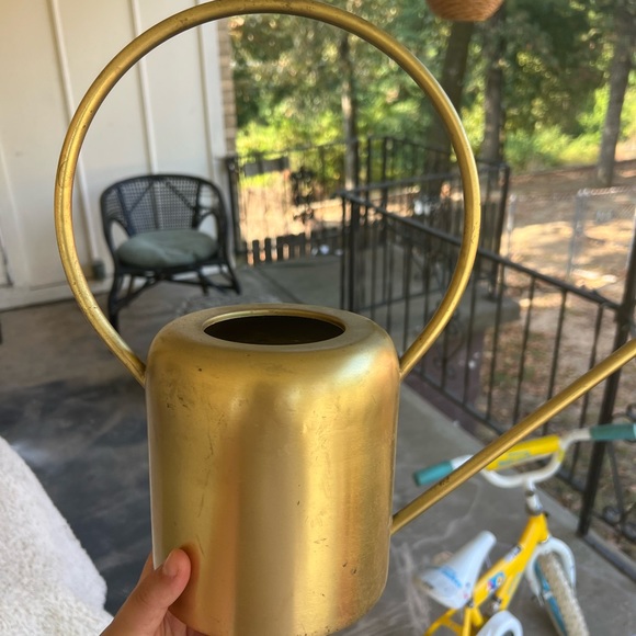 MCM mid century inspired copper tin watering can - Picture 3 of 11